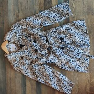 Jaclyn Smith Cheetah Printed Pea Coat